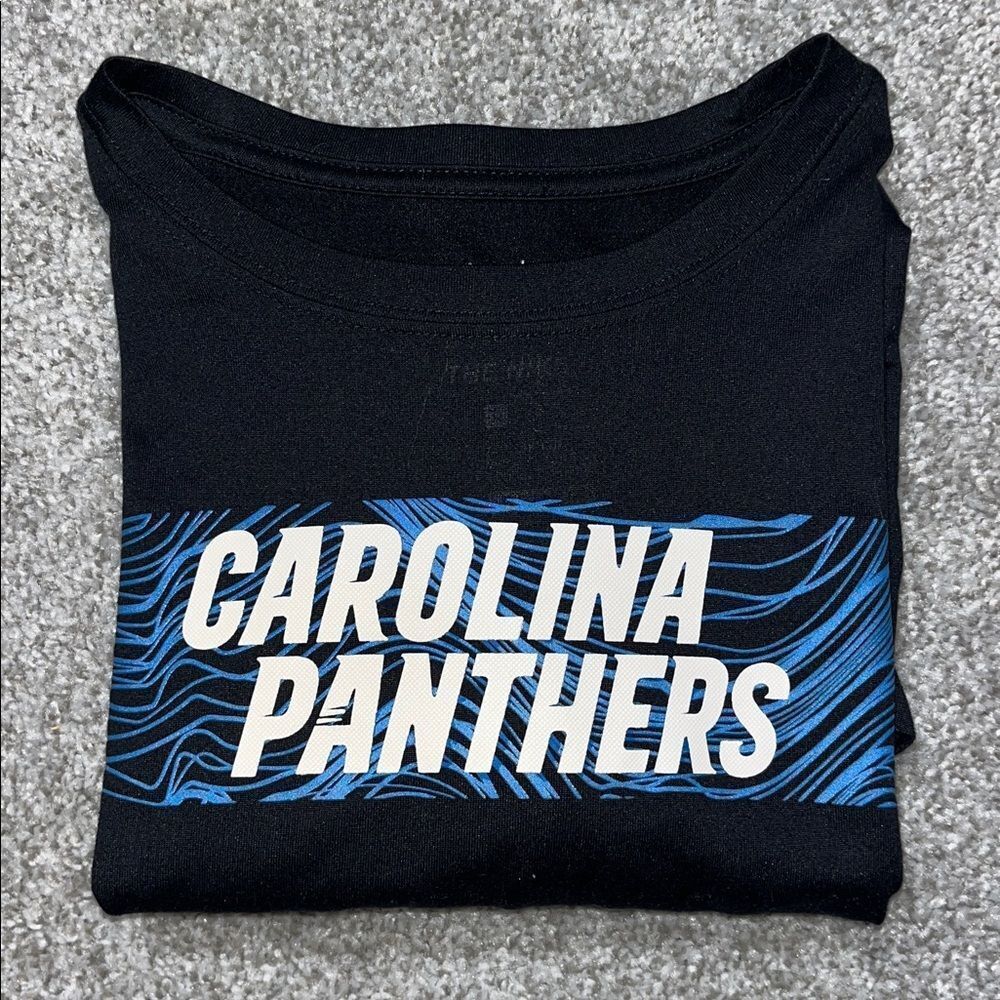 NWOT Carolina Panthers Football Nike Dri Fit Long Sleeve On Field T Shirt L NEW